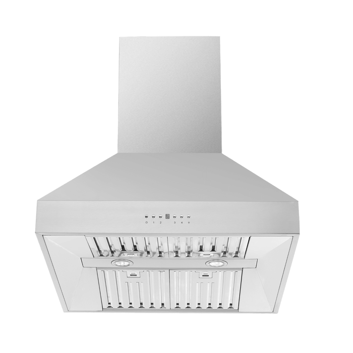 Forno Coppito 30-Inch Island Range Hood, Stainless Steel, LED Lighting, Adjustable Fan Speeds