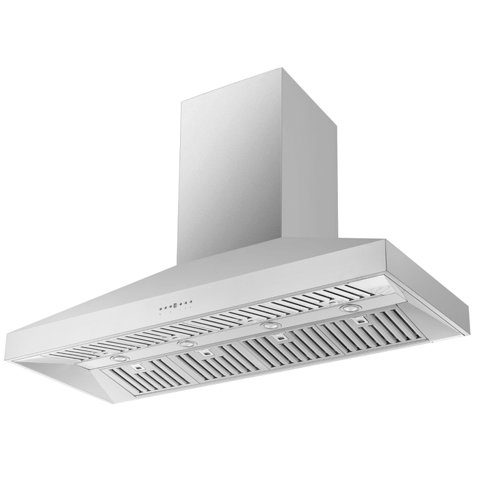 Forno Orvieto 48-Inch Wall Mount Range Hood, LED Lighting, Heavy Duty, Stainless Steel