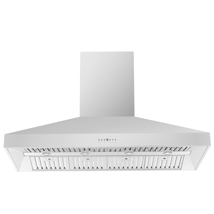 Forno Orvieto 60-Inch Wall Mount Range Hood, LED Lighting, Heavy Duty, Stainless Steel