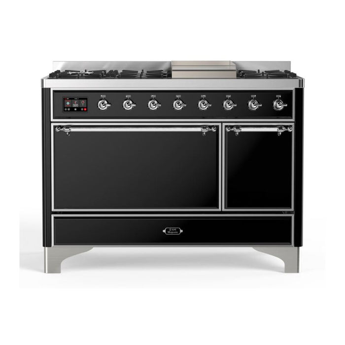 ILVE UM48FNR Majestic II 48 inch Dual Fuel Range with 8 Burners, Griddle