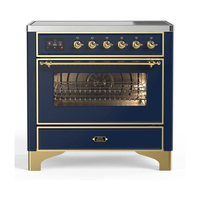 ILVE 36" Majestic II Series Electric Induction and Electric Oven Range with 5 Elements (UMI09NS3)