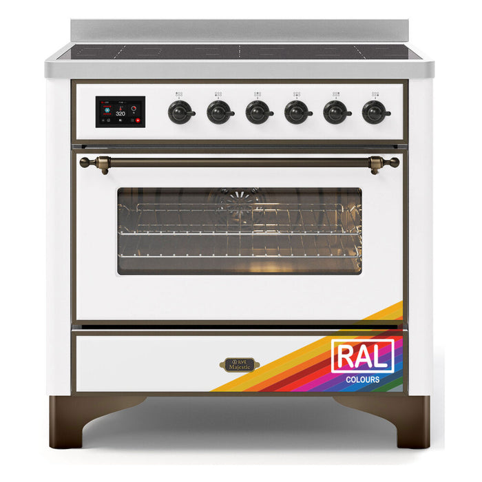 ILVE 36" Majestic II Series Electric Induction and Electric Oven Range with 5 Elements (UMI09NS3)