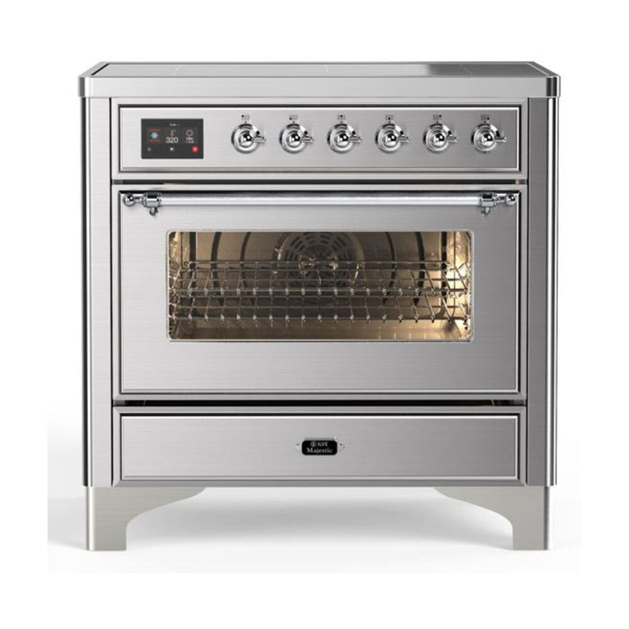 ILVE 36" Majestic II Series Electric Induction and Electric Oven Range with 5 Elements (UMI09NS3)