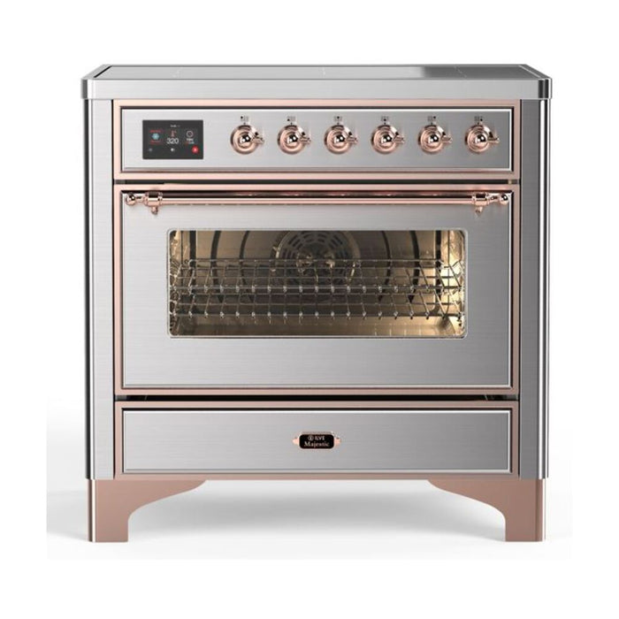 ILVE 36" Majestic II Series Electric Induction and Electric Oven Range with 5 Elements (UMI09NS3)