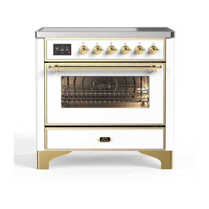 ILVE 36" Majestic II Series Electric Induction and Electric Oven Range with 5 Elements (UMI09NS3)