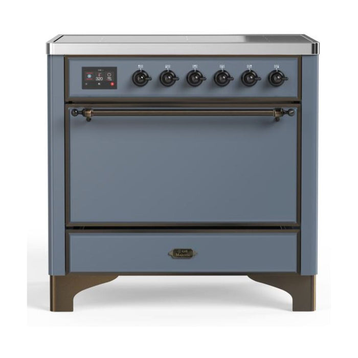 ILVE 36 Inch Majestic II Series Induction Range with 5 Elements 3.5 cu. ft. Oven Capacity TFT Oven Control Display Solid Door (UMI09QNS3)