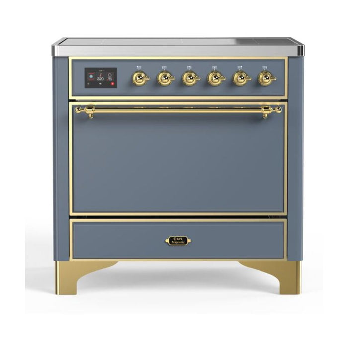 ILVE 36 Inch Majestic II Series Induction Range with 5 Elements 3.5 cu. ft. Oven Capacity TFT Oven Control Display Solid Door (UMI09QNS3)