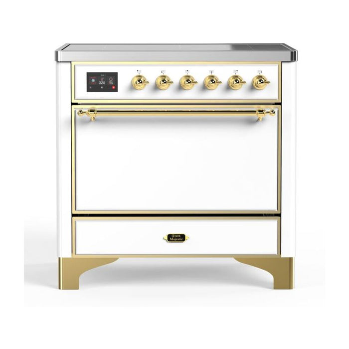 ILVE 36 Inch Majestic II Series Induction Range with 5 Elements 3.5 cu. ft. Oven Capacity TFT Oven Control Display Solid Door (UMI09QNS3)