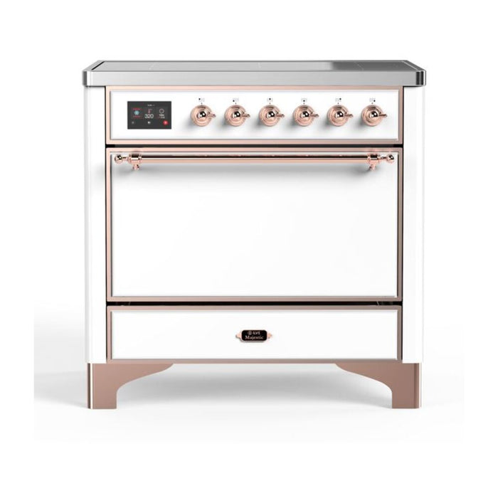 ILVE 36 Inch Majestic II Series Induction Range with 5 Elements 3.5 cu. ft. Oven Capacity TFT Oven Control Display Solid Door (UMI09QNS3)