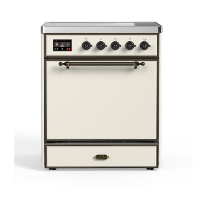 ILVE 30" Majestic II Series Induction Range with 4 Elements 2.3 cu. ft. Total Oven Capacity TFT Oven Control Display (UMI30QNE3)