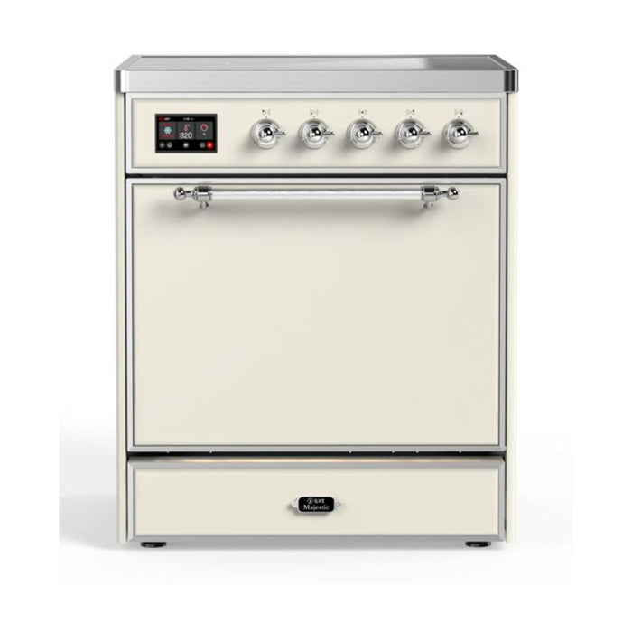 ILVE 30" Majestic II Series Induction Range with 4 Elements 2.3 cu. ft. Total Oven Capacity TFT Oven Control Display (UMI30QNE3)