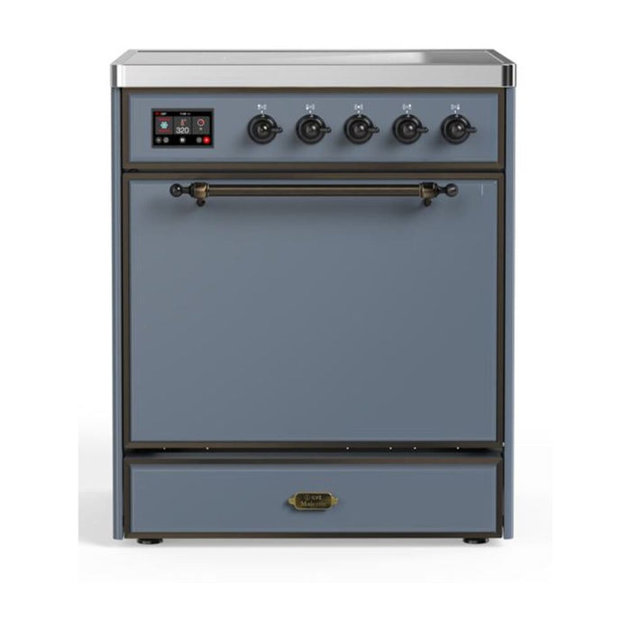 ILVE 30" Majestic II Series Induction Range with 4 Elements 2.3 cu. ft. Total Oven Capacity TFT Oven Control Display (UMI30QNE3)