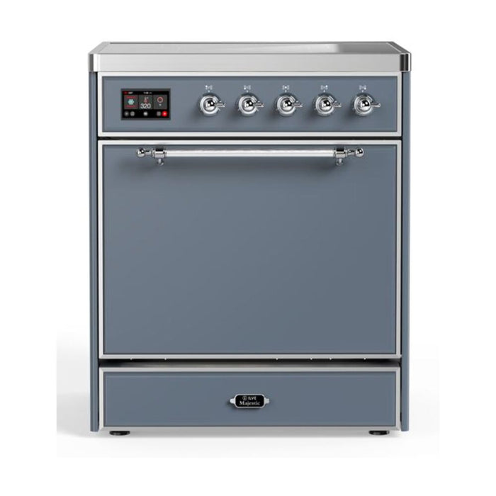 ILVE 30" Majestic II Series Induction Range with 4 Elements 2.3 cu. ft. Total Oven Capacity TFT Oven Control Display (UMI30QNE3)