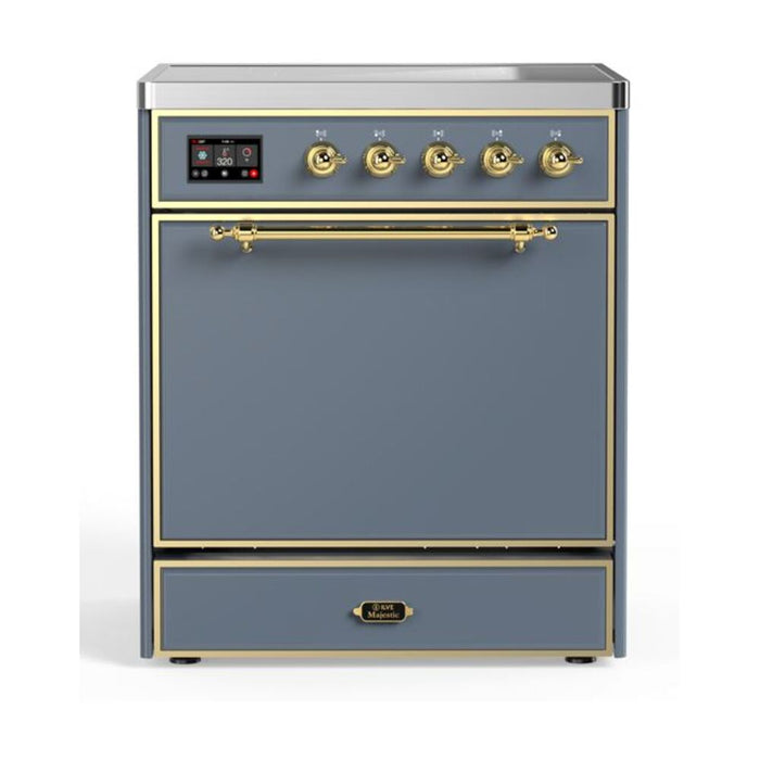 ILVE 30" Majestic II Series Induction Range with 4 Elements 2.3 cu. ft. Total Oven Capacity TFT Oven Control Display (UMI30QNE3)