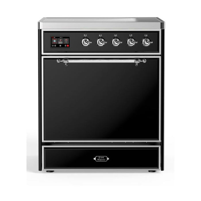 ILVE 30" Majestic II Series Induction Range with 4 Elements 2.3 cu. ft. Total Oven Capacity TFT Oven Control Display (UMI30QNE3)