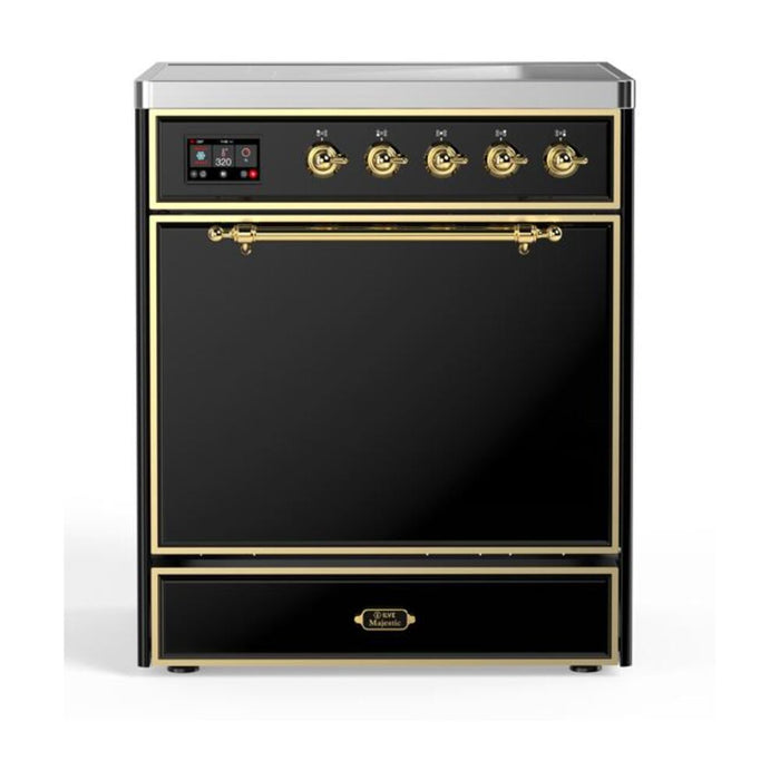 ILVE 30" Majestic II Series Induction Range with 4 Elements 2.3 cu. ft. Total Oven Capacity TFT Oven Control Display (UMI30QNE3)