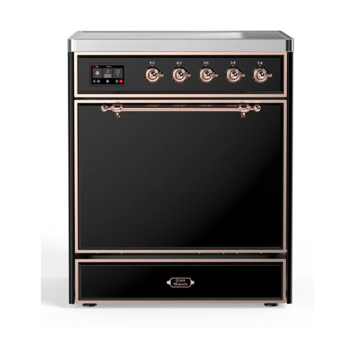 ILVE 30" Majestic II Series Induction Range with 4 Elements 2.3 cu. ft. Total Oven Capacity TFT Oven Control Display (UMI30QNE3)