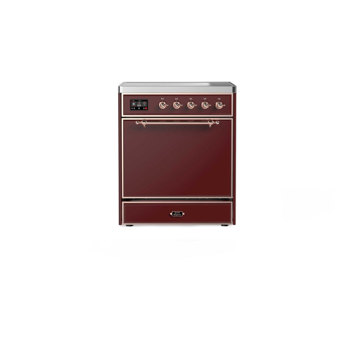 ILVE 30" Majestic II Series Induction Range with 4 Elements 2.3 cu. ft. Total Oven Capacity TFT Oven Control Display (UMI30QNE3)