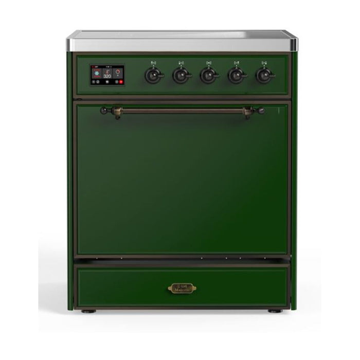 ILVE 30" Majestic II Series Induction Range with 4 Elements 2.3 cu. ft. Total Oven Capacity TFT Oven Control Display (UMI30QNE3)