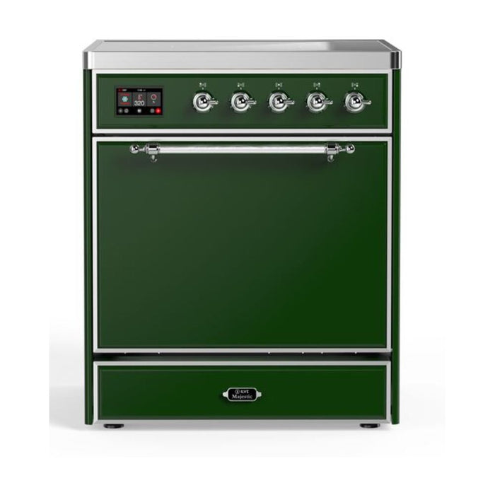 ILVE 30" Majestic II Series Induction Range with 4 Elements 2.3 cu. ft. Total Oven Capacity TFT Oven Control Display (UMI30QNE3)