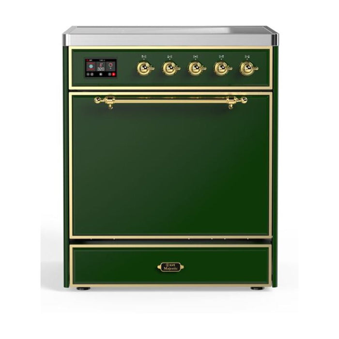 ILVE 30" Majestic II Series Induction Range with 4 Elements 2.3 cu. ft. Total Oven Capacity TFT Oven Control Display (UMI30QNE3)