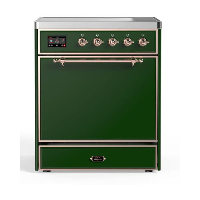 ILVE 30" Majestic II Series Induction Range with 4 Elements 2.3 cu. ft. Total Oven Capacity TFT Oven Control Display (UMI30QNE3)
