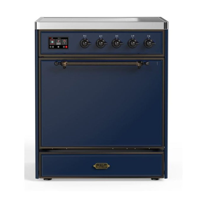 ILVE 30" Majestic II Series Induction Range with 4 Elements 2.3 cu. ft. Total Oven Capacity TFT Oven Control Display (UMI30QNE3)