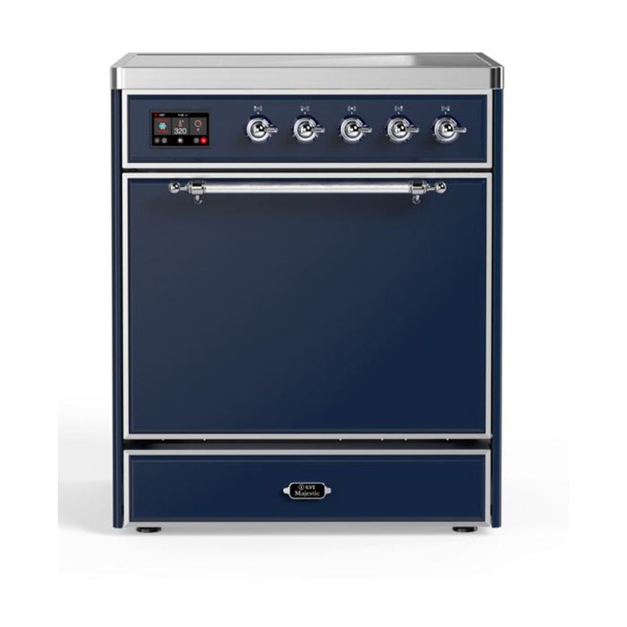 ILVE 30" Majestic II Series Induction Range with 4 Elements 2.3 cu. ft. Total Oven Capacity TFT Oven Control Display (UMI30QNE3)