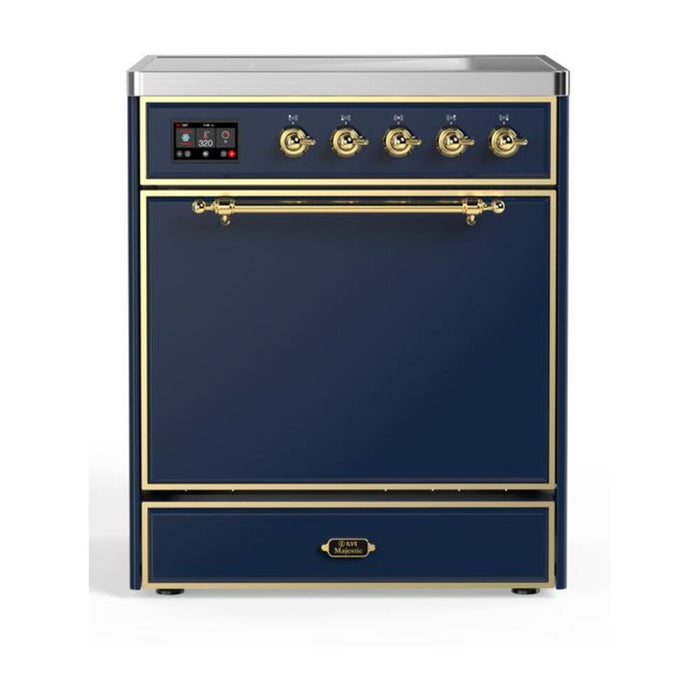 ILVE 30" Majestic II Series Induction Range with 4 Elements 2.3 cu. ft. Total Oven Capacity TFT Oven Control Display (UMI30QNE3)