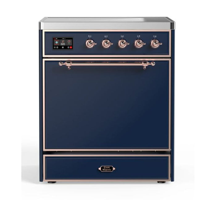 ILVE 30" Majestic II Series Induction Range with 4 Elements 2.3 cu. ft. Total Oven Capacity TFT Oven Control Display (UMI30QNE3)