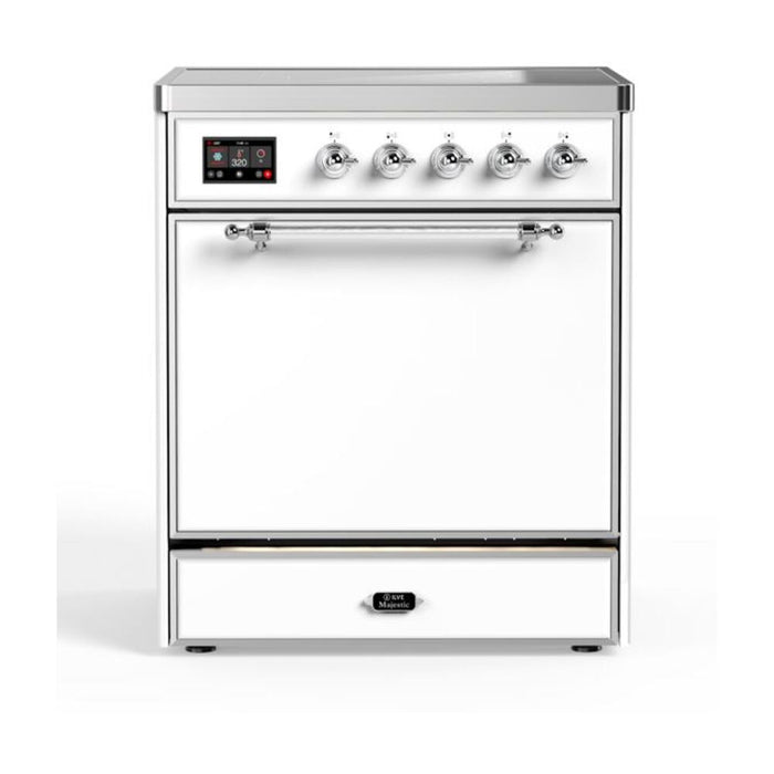 ILVE 30" Majestic II Series Induction Range with 4 Elements 2.3 cu. ft. Total Oven Capacity TFT Oven Control Display (UMI30QNE3)