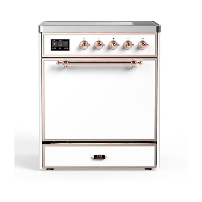 ILVE 30" Majestic II Series Induction Range with 4 Elements 2.3 cu. ft. Total Oven Capacity TFT Oven Control Display (UMI30QNE3)