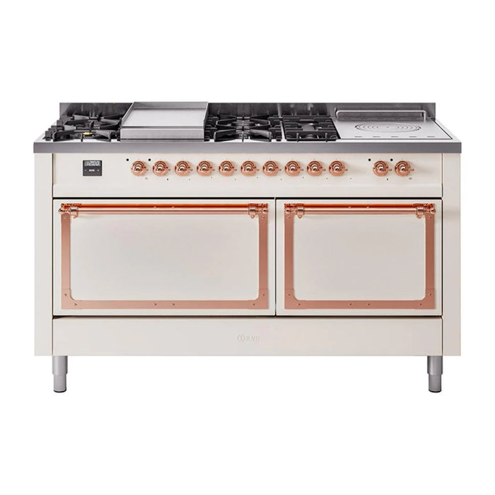 ILVE Nostalgie II Noblesse 60" Dual Fuel Freestanding Range - UN60FSQNMP