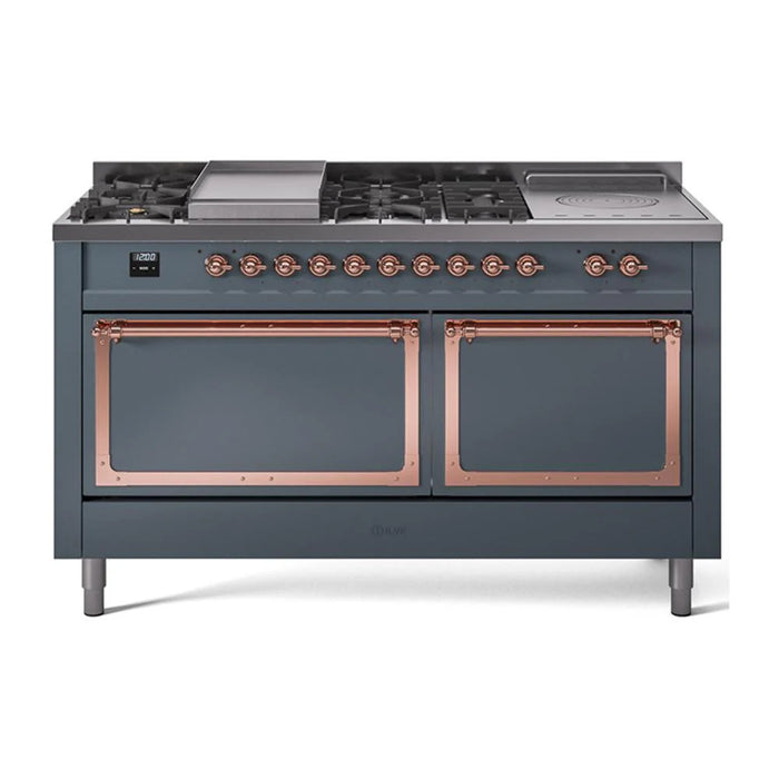 ILVE Nostalgie II Noblesse 60" Dual Fuel Freestanding Range - UN60FSQNMP
