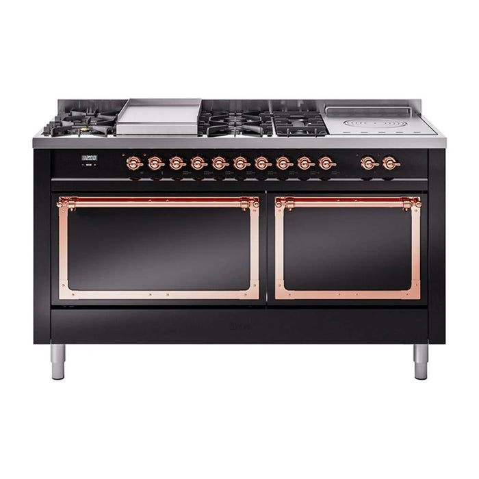 ILVE Nostalgie II Noblesse 60" Dual Fuel Freestanding Range - UN60FSQNMP
