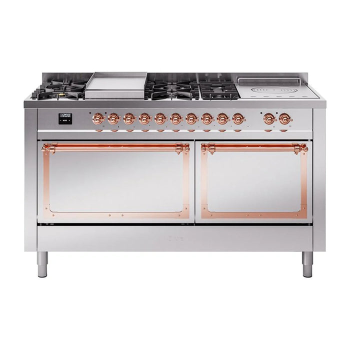 ILVE Nostalgie II Noblesse 60" Dual Fuel Freestanding Range - UN60FSQNMP