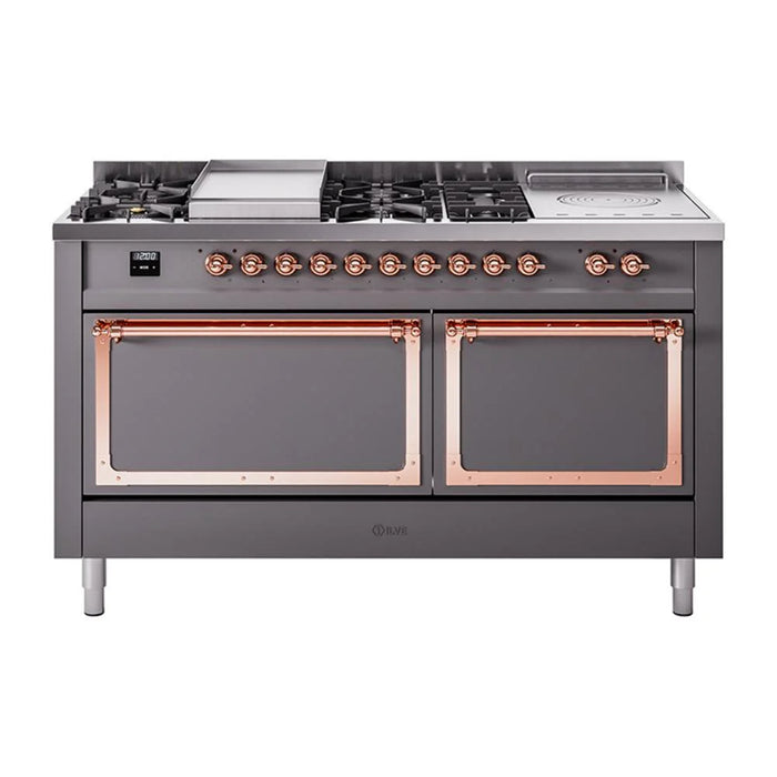 ILVE Nostalgie II Noblesse 60" Dual Fuel Freestanding Range - UN60FSQNMP