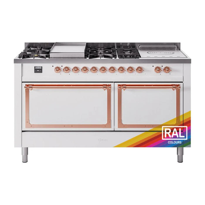 ILVE Nostalgie II Noblesse 60" Dual Fuel Freestanding Range - UN60FSQNMP