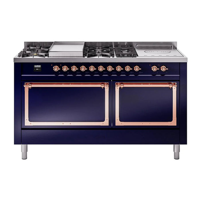 ILVE Nostalgie II Noblesse 60" Dual Fuel Freestanding Range - UN60FSQNMP