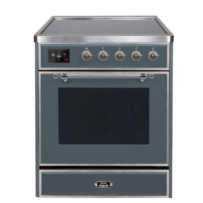 ILVE 30" Majestic II Series Freestanding Electric Single Oven Range with 4 Elements, Triple Glass Cool Door, Convection Oven, TFT Oven Control Display and Child Lock (UMI30NE3)