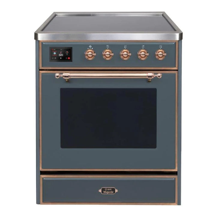 ILVE 30" Majestic II Series Freestanding Electric Single Oven Range with 4 Elements, Triple Glass Cool Door, Convection Oven, TFT Oven Control Display and Child Lock (UMI30NE3)