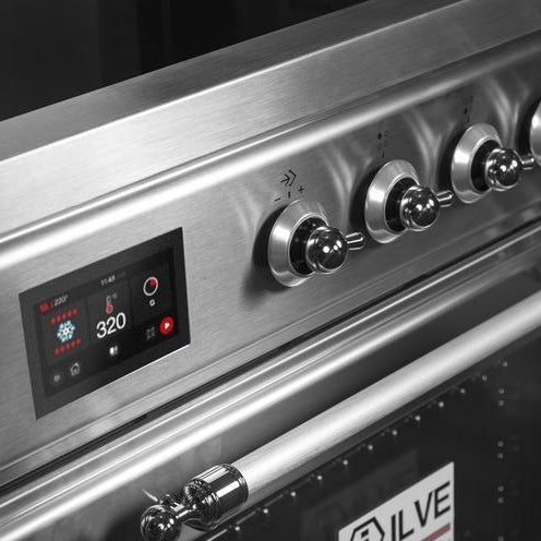ILVE 30" Majestic II Series Freestanding Electric Single Oven Range with 4 Elements, Triple Glass Cool Door, Convection Oven, TFT Oven Control Display and Child Lock (UMI30NE3)