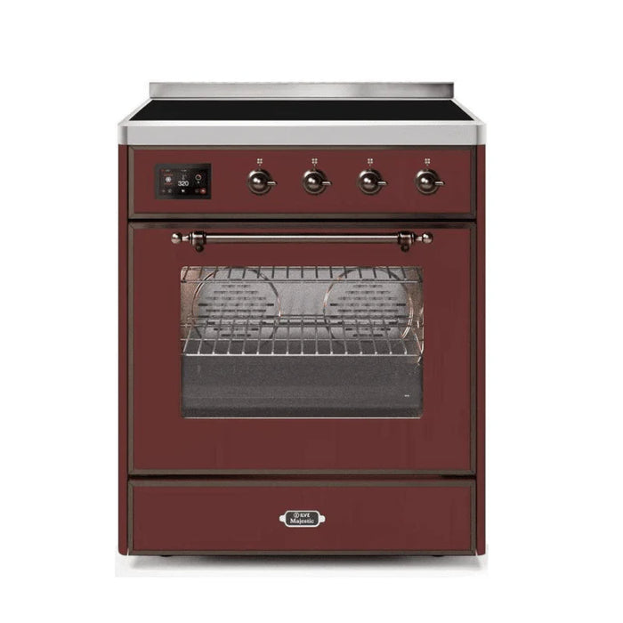 ILVE 30" Majestic II Series Freestanding Electric Single Oven Range with 4 Elements, Triple Glass Cool Door, Convection Oven, TFT Oven Control Display and Child Lock (UMI30NE3)