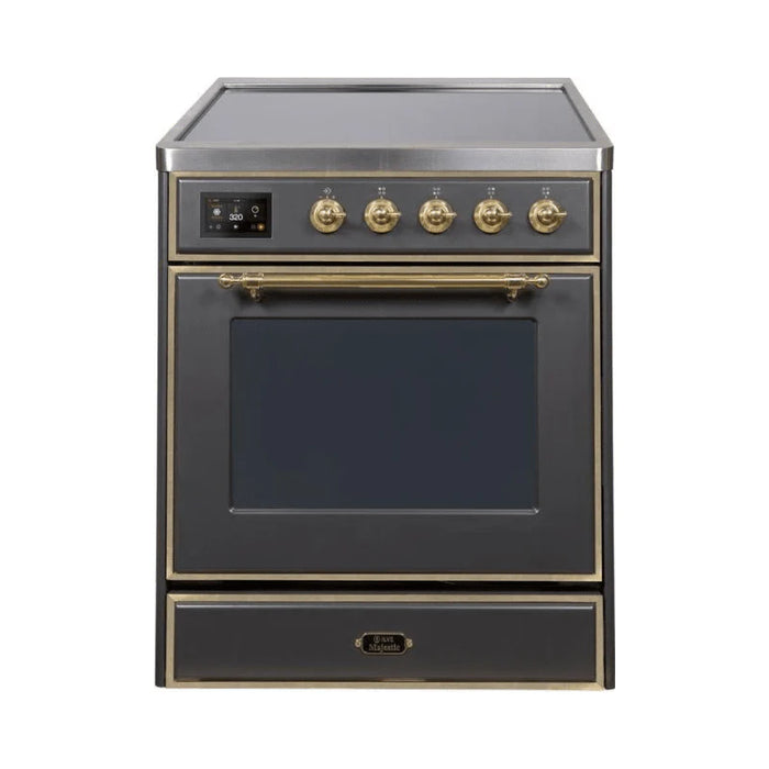 ILVE 30" Majestic II Series Freestanding Electric Single Oven Range with 4 Elements, Triple Glass Cool Door, Convection Oven, TFT Oven Control Display and Child Lock (UMI30NE3)