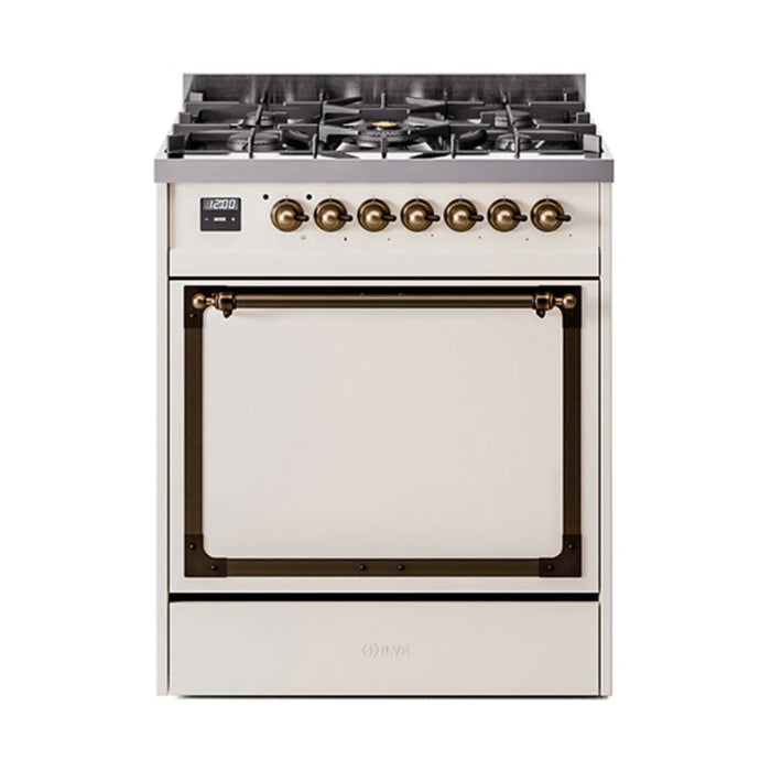 ILVE Nostalgie II Noblesse 30″ Dual Fuel Range Solid Door - UN30QNMP