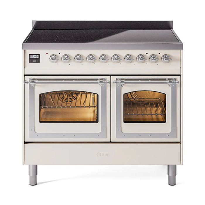 ILVE Nostalgie II Noblesse 40″ Induction Freestanding Range with Triple Glass Door - UNDI406NMP