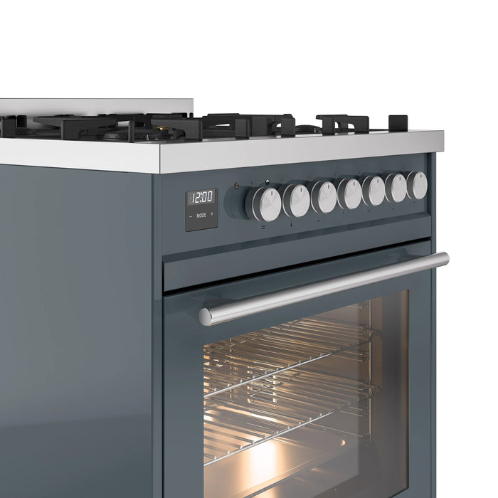 ILVE Professional Plus II 30-Inch Freestanding Dual Fuel Range with 5 Sealed Burner - UP30WMP