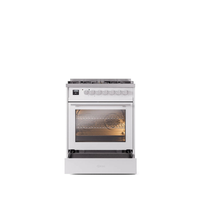 ILVE Professional Plus II 30-Inch Freestanding Dual Fuel Range with 5 Sealed Burner - UP30WMP