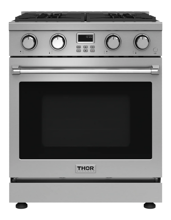Thor Kitchen 30-Inch Gas Range with 4.8 cu. ft. Convection Oven in Stainless Steel (ARG30)