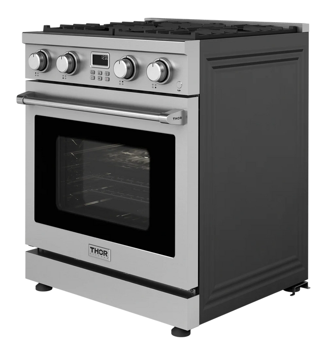Thor Kitchen 30-Inch Gas Range with 4.8 cu. ft. Convection Oven in Stainless Steel (ARG30)